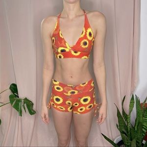 Sunflower matching workout set